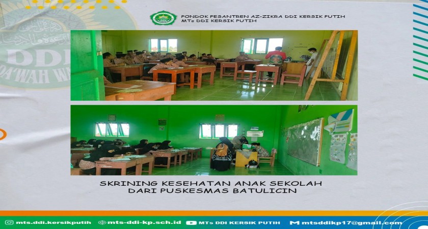 Kunjungan Puskesmas Batulicin ke MTs DDI Kersik Putih